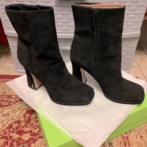 Sam Edelman black suede ankle boots